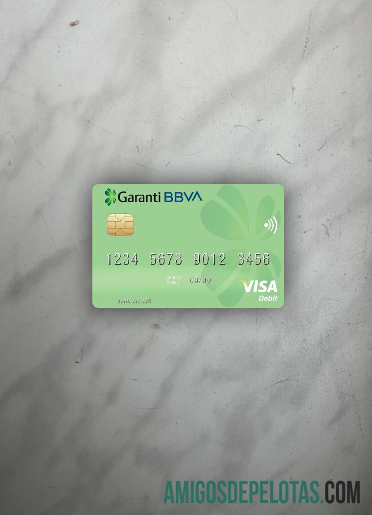 Romênia Garanti BBVA Visa Cartão de Débito Photolook Frente amostra